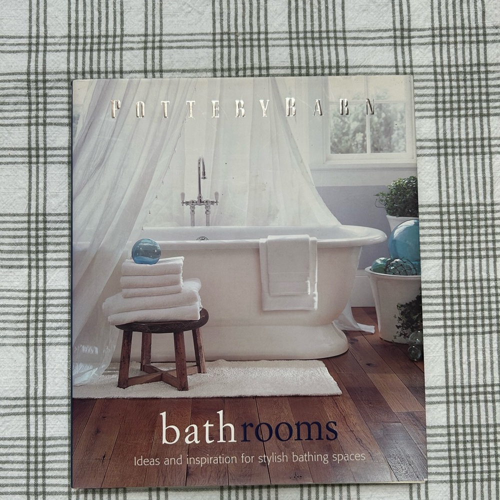 Pottery Barn Vintage Bathroom Decor Hard cover Book
